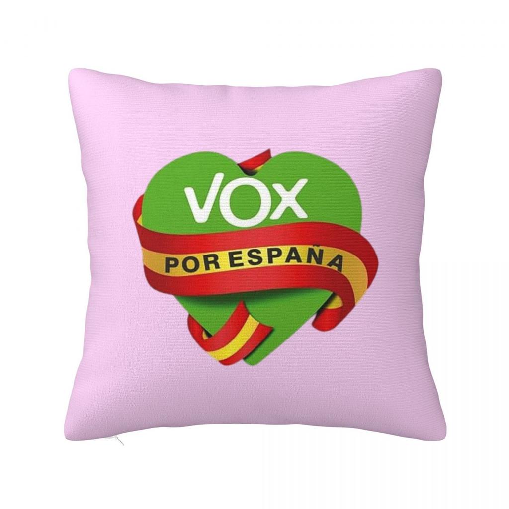 Espana Vox Logo Spain Political Party Spanish Square Pillowcase Cushion Cover Pillow Case Throw Pillow Cover for Home Bedroom