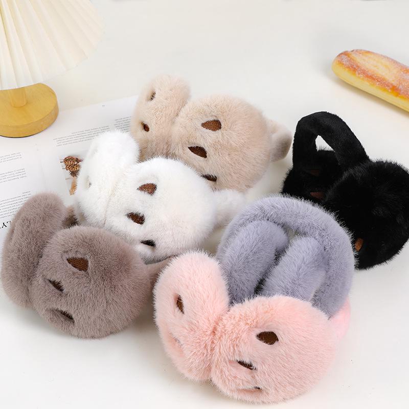 Couple's Winter Bear Paw Earmuffs - Men's and Women's Warm Antifreeze Ear Covers for Cold Weather.