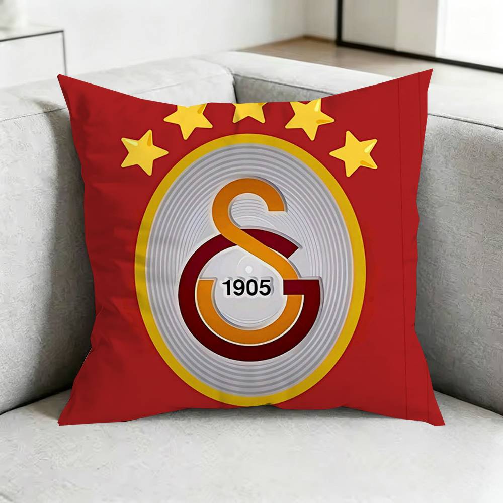 Galatasaray SK s Логотип Квадратная Двусторонняя печать Наволочка Спальня Прикроватная Подушка Чехол для Подушки на Диван Подарок