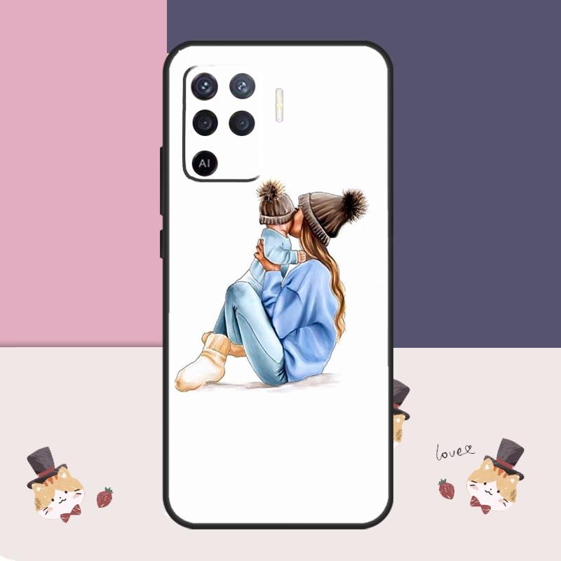 Чехол для Мамы Дочери Девочки Сына Отца Для Oppo A60 A40 A80 A5 Pro A15 A16 A17 A57 A77 A94 A74 A54 A76 A96 A18 A38 A58 A78 A98