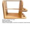 Wooden Yarn Holder Horizontal Yarn Ball Holder Double Revolving Yarn Storage Organizer