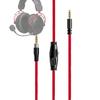 Нейлоновый плетеный аудиокабель Запасной кабель со встроенным регулятором громкости и кнопкой отключения микрофона для гарнитур HyperX Cloud Alpha/Mix/Alpha S