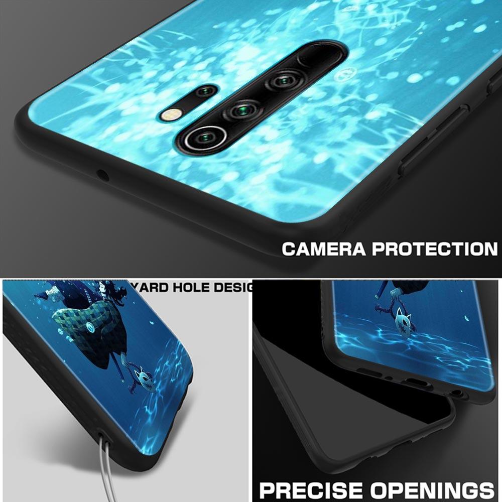 Анимационный чехол для телефона Girl Anime Demon killer для Redmi Note 10 11 11S 11E 7 8 8T 9 9S 9T Pro Plus 4G 5G, черный мягкий чехол