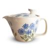 Teapot with 240ml for Hasami Made In Wildflower Blue Design J-kitchens Kunzan-yaki Strainer, Capacity, 1-2 People, Ware, Japan,