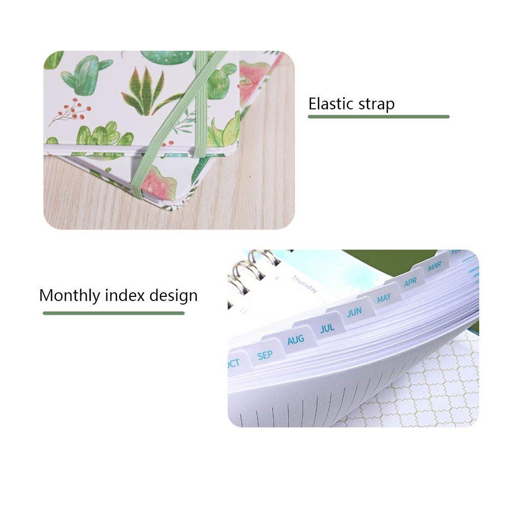 Monthly 2025 English Agenda Book Loose-leaf Coil A5 Schedule  Planner  School Stationery