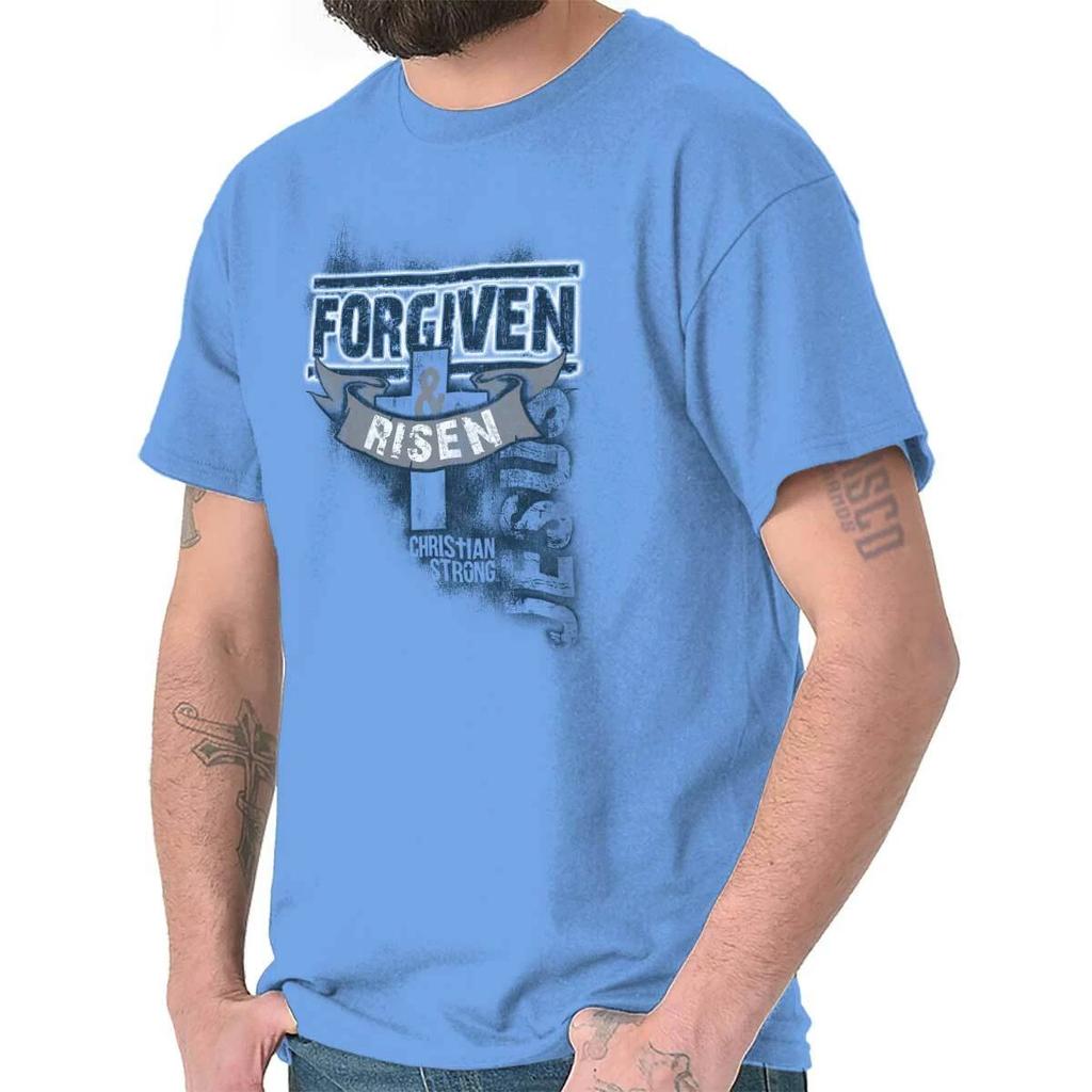 Forgiven Jesus Christ Religious Christian Womens or Mens Crewneck T Shirt Tee