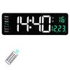 Цифровые настенные часы, 16-дюймовый большой будильник, пульт дистанционного управления, дата, неделя, температура, часы, двойной будильник, светодиодный дисплей