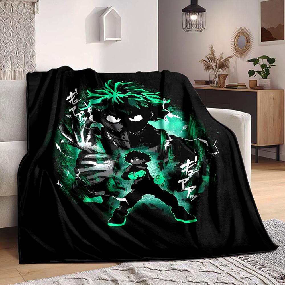 1Pc Green Energy Warrior Flannel Blanket, Soft And Comfortable, Casual Warm, Camping Travel, Christmas, Halloween Xmas Gift L170