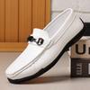 Fashion White Loafer Men Shoes Luxury Genuine Leather Business Moccasins Footwear Male Soft Driving Flats Comfy Slip-On Men Casual Shoes