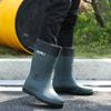 Резиновые мужские дождевые ботинки, зимняя нескользящая мужская обувь, зимние водонепроницаемые мужские ботинки, теплые мужские резиновые сапоги с флисовой подкладкой, рыбацкие ботинки