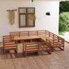 Day and Night - Day and Night Garden Furniture 11 Pieces Honey Brown Solid Pine Wood