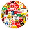 50 Warning Series Warm Tips Diy Luggage Notebook Helmet Decorative Stickers