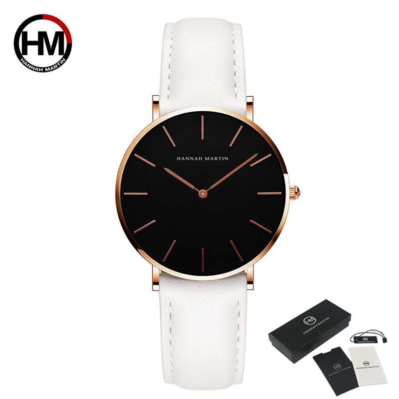 Hannah Martin Ladies Watch Women’s Quartz Watches 3ATM Waterproof Luxury Bracelet Watches Fashion Ladies Quartz Watch Female Wristwatch