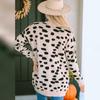 Кардиган с леопардовым принтом, женский повседневный топ средней длины с длинными рукавами