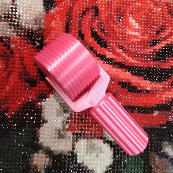 2 шт. Ролик для страз, 3D-печатный ролик для прижимания страз, ручной ролик с удобной ручкой, инструмент для рукоделия для вышивки стразами