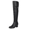Women's High-heeled Boots Sexy European and American Style Autumn and Winter New Item Solid Color Thick Heel Plus Size Knee High Boots