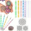 16pcs Mandala Dotting Tools Set, Plastic Craft Kit for Rock Painting, Ceramic Pottery, Art - Includes Acrylic Rods, Stencils & Paint Tray