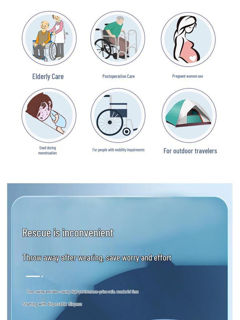 Kijiafu Подгузники для взрослых сверхтолстые - Большой размер для мужчин и женщин