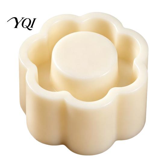 Double-Headed Pastry Mold Mooncake Mold, Sunflower Pattern Reusable ABS Hand-Press Detachable Easy Plastic Dessert Decorating Tool Cleaning