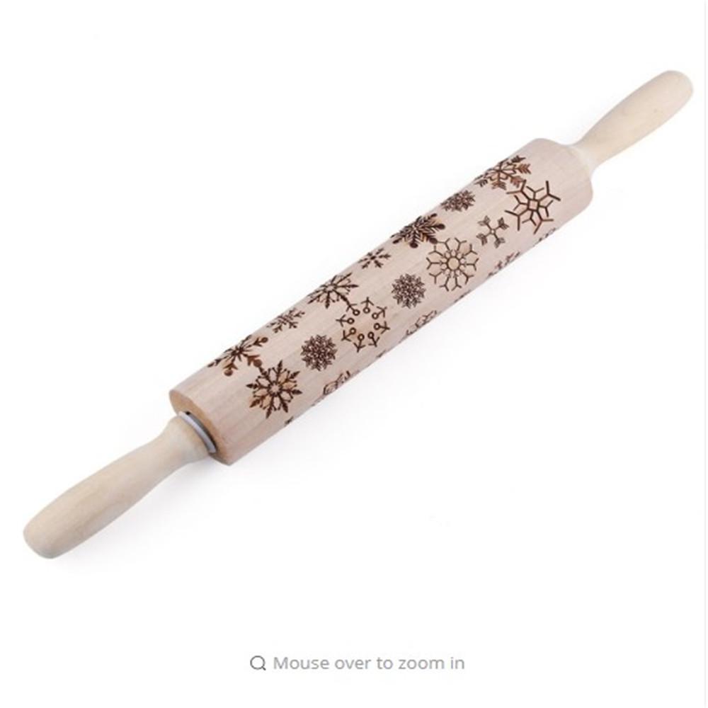 Деревянные скалки с принтом лося, тиснение, выпечка, печенье, кухонный инструмент