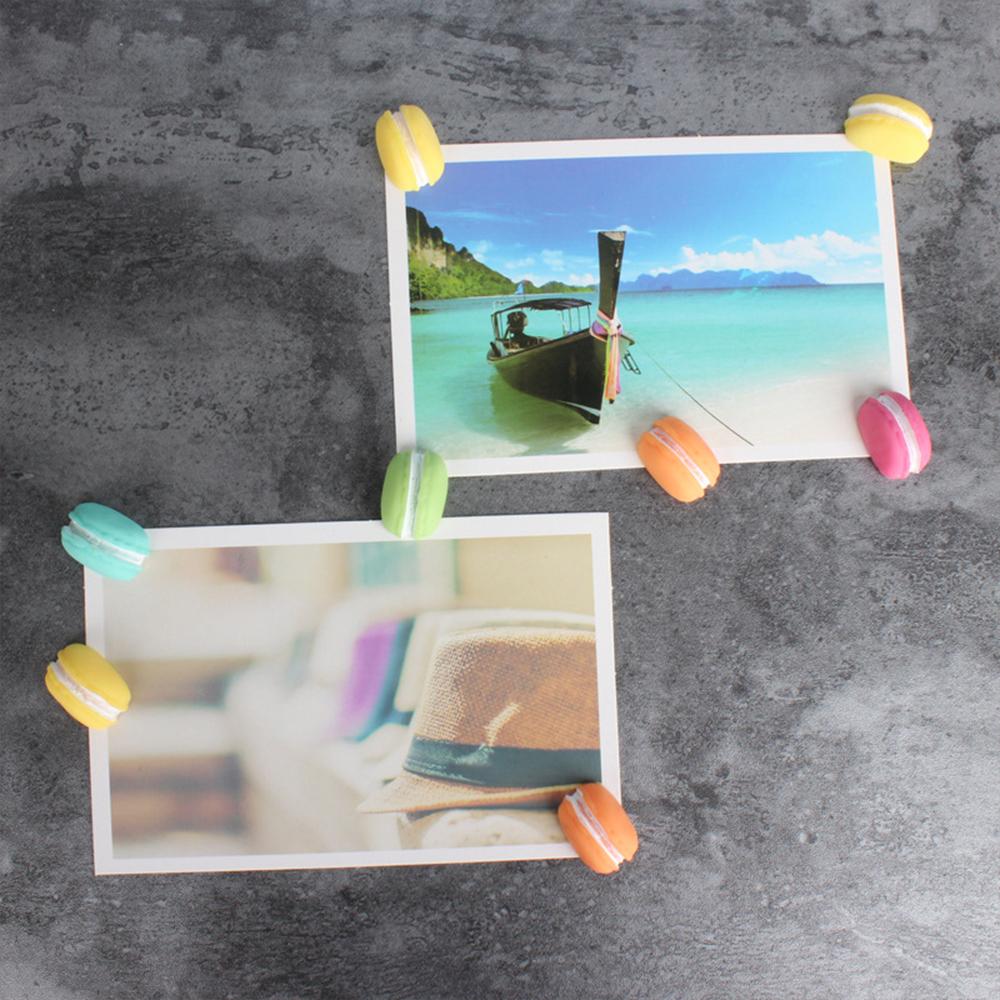 Resin Kitchen Fridge Sticker Macarons Cute Creative Magnetic Cartoon Design Memo Message Personality Home Decoration