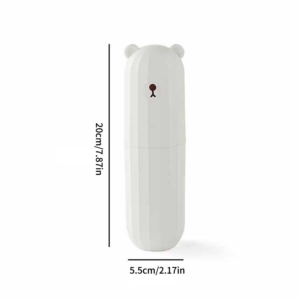 Дорожный бокс для зубного моста 'Маленький медвежонок', мультяшный стакан для зубной щетки, портативная зубная щетка с крышкой, банка, стакан для полоскания для студенческого общежития