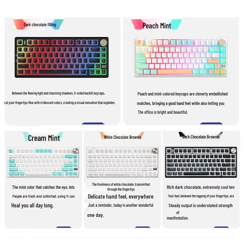 Lenovo Xiaoxin K5 Pro Трехрежимная беспроводная механическая клавиатура RGB с возможностью горячей замены