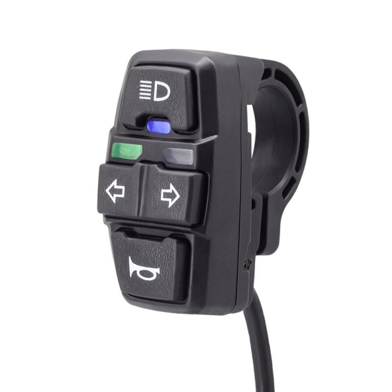 3-in-1 Electric Bike Scooter Light Switch, E-bike Horn Headlight And Turn Signal Control Switches
