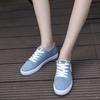 Fashion New 2025 Spring Summer Women Canvas Shoes Flat Sneakers Women Casual Shoes Low Upper Lace Up White Shoes
