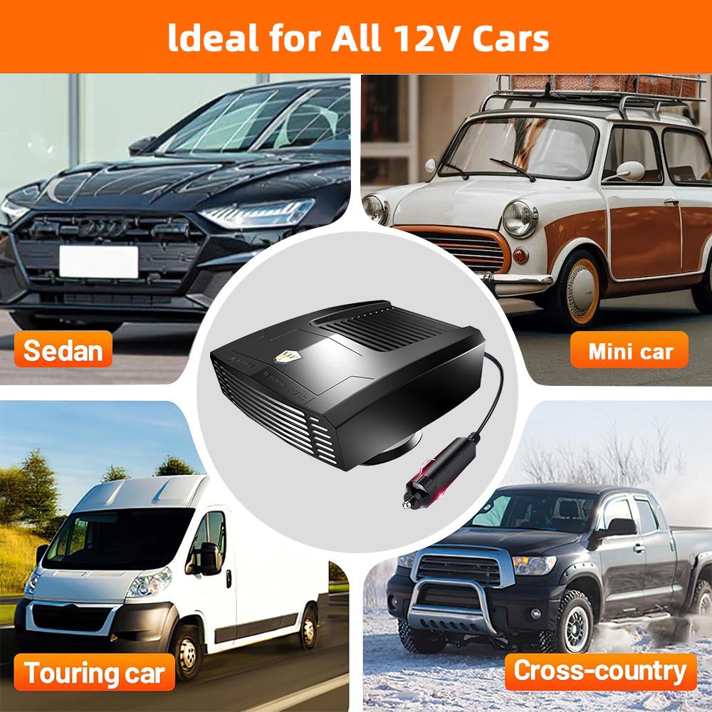 2 шт. Электрический автомобильный обогреватель Вентилятор-охладитель воздуха 12 В Портативный Осушитель Размораживатель Вентилятор отопителя 150 Вт Сушилка Запотевание лобового стекла Аксессуары