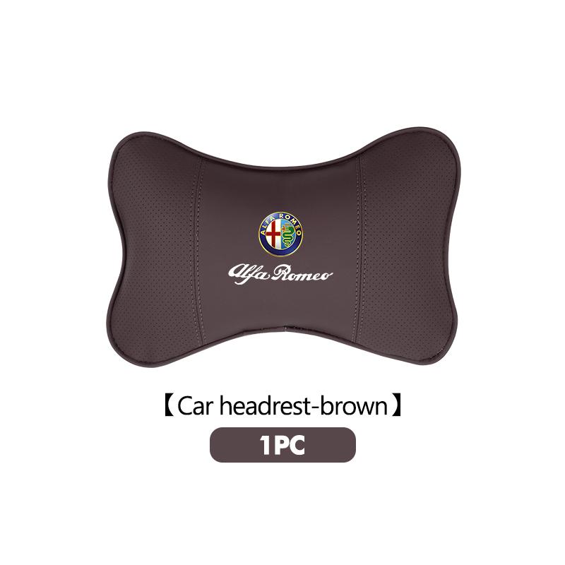 For Alfa Romeo Car Headrest Waistrest Back Breathable Protective Cushion Giulia 147 Mito 156 159 166 GT Stelvio Brera Volante qa9