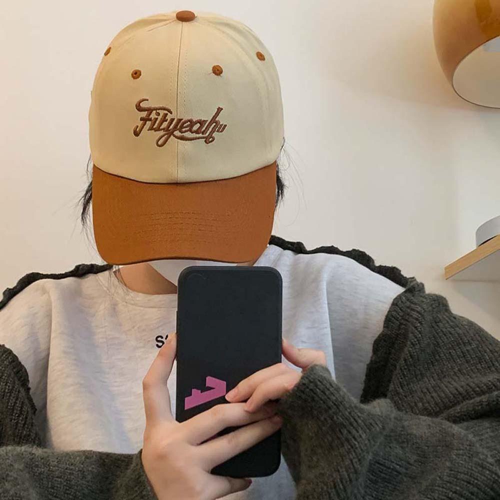 Sunscreen Unisex Peaked Cap Korean Style Summer Sunshade Hats Letter Embroidery Baseball Cap  Men
