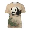 Summer  Selling Fashion 3d Printed T-shirt Cute Panda Design Casual Short Sleeved Comfortable Top