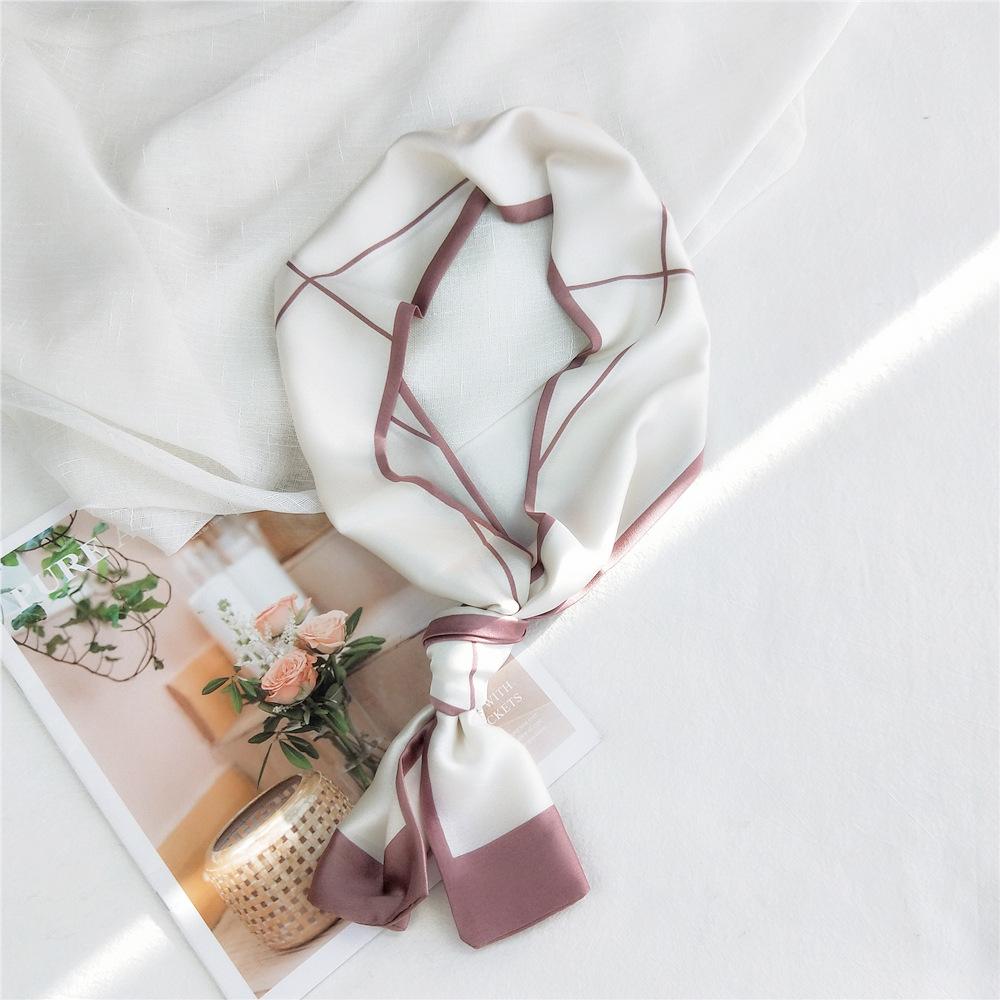 Новые шарфы Шелковые шарфы Женские весенние и осенние длинные декоративные профессиональные шарфы Летние тонкие стили в сочетании с рубашками Стильные