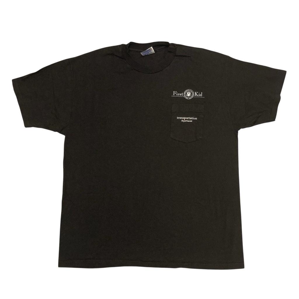 Vintage First Kid 90s Movie Promo Black Pocket T-shirt XL Single Stitch Hanes
