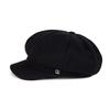 VARZAR VA Square Studded Wool Newsboy Cap Black