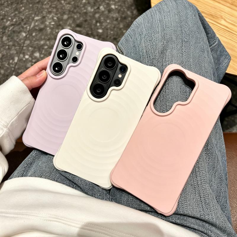 Original Liquid Water Ripple Magnetic Silicone Case For Samsung Galaxy S26 S25 S24 S23 Ultra Plus For Magsafe Charging Cover