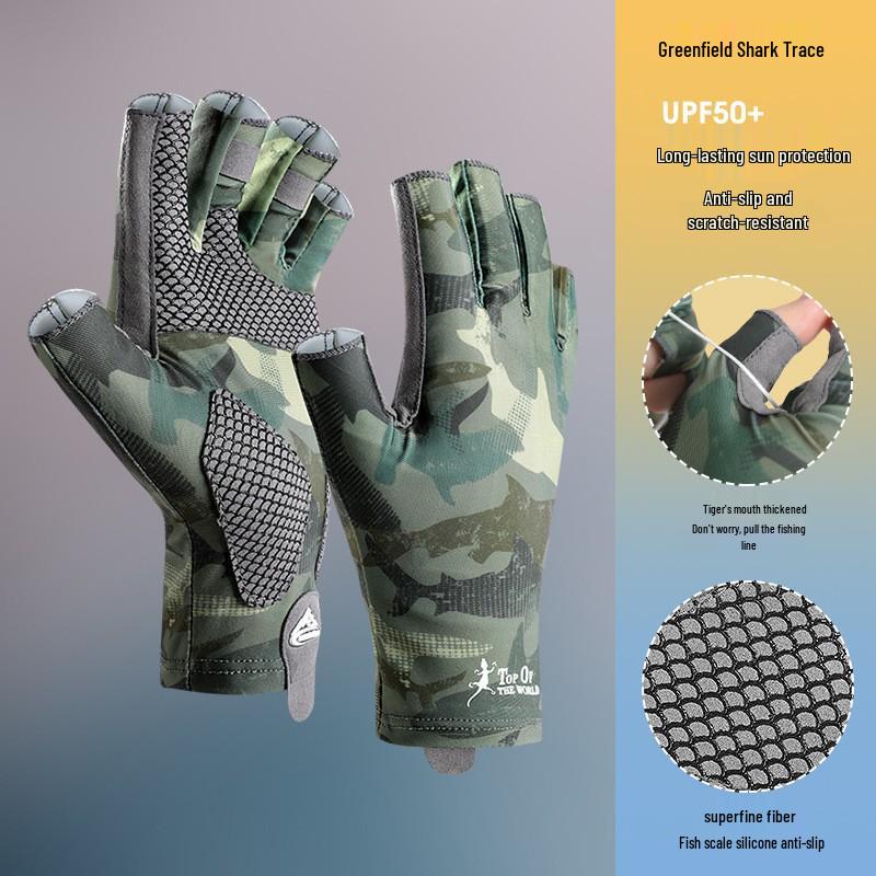 Осенне-зимние нескользящие рыболовные перчатки - Теплые, износостойкие, на флисовой подкладке, без пальцев, сенсорные DB68.