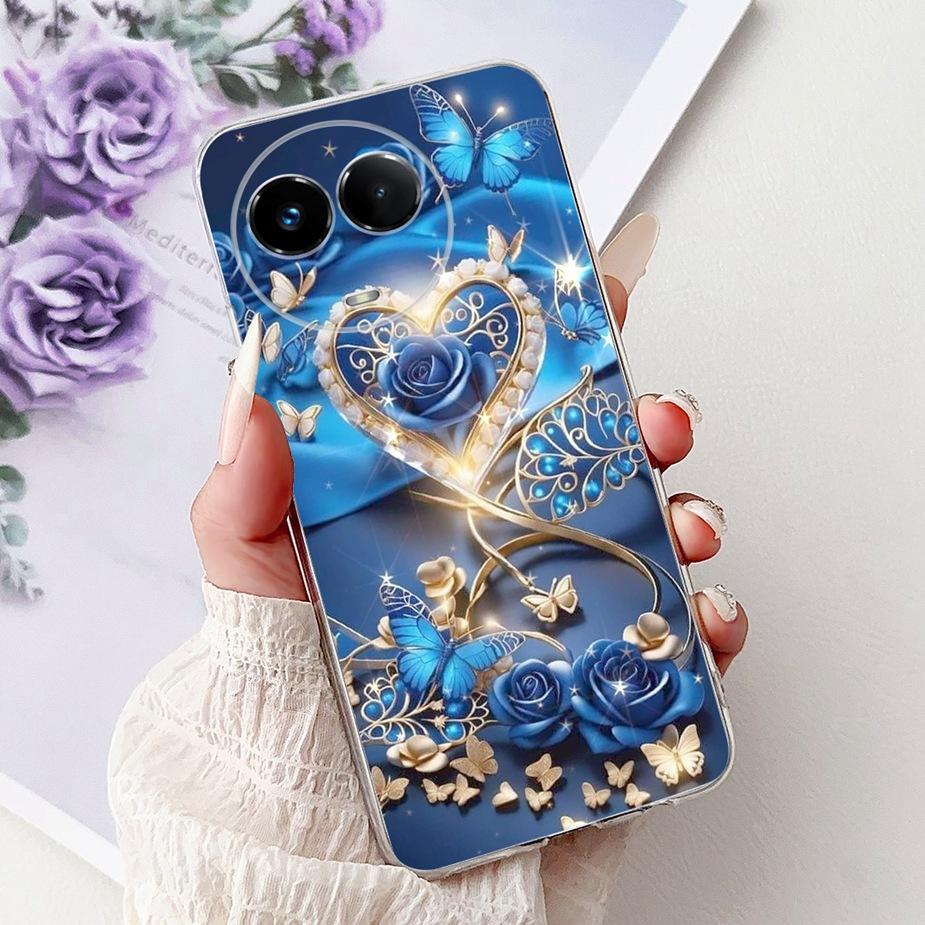 For Realme 11X Case Realme 11 5G RMX3780 Stylish Butterfly Painted Cover Soft Slim Phone Cases For Realme 11X Realme11 5G Bumper