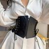 Женский панк-ретро эластичный широкий пояс-корсет для рубашек, платьев и пальто