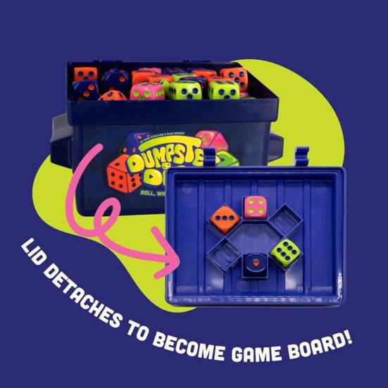 Настольная игра «Кости для мусорного контейнера» Интерактивная динамичная семейная игра в кости для 4 игроков Игра для вечеринок в путешествиях Ночная игра в кости с кубиками для мусорного контейнера 80 Наклейки-граффити