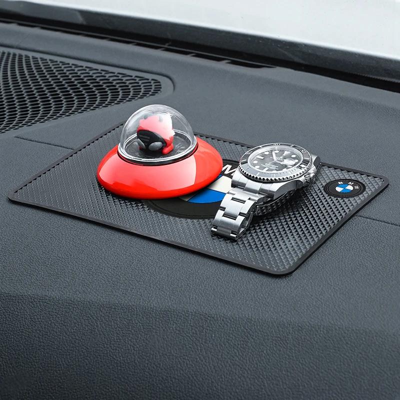 1 шт. Автомобильная эмблема Противоскользящий коврик Держатель для телефона Противоскользящий коврик Автостайлинг Для BMW M Performance M3 M5 M6 F01 F20 F10 F13 F15 F16 F30