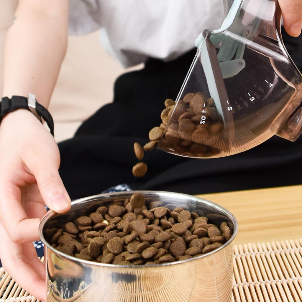 Мерный совок для корма для домашних животных со шкалой, точный контроль, регулируемый мерный стакан для корма для домашних животных, корм для домашних животных