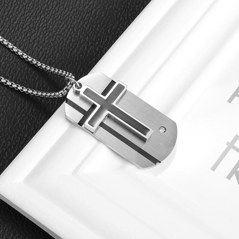 Fashion Cross Bible Men and Women Box Religious Jewelry Gift Pendant Necklace