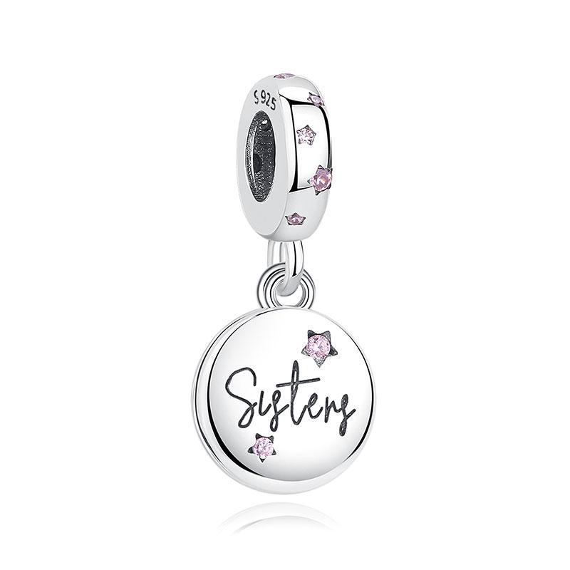 Original 925 Sterling Copper Charms Family Tree Love Heart Mom Pendant Beads Fit Brand Bracelets Necklaces Women DIY Zircon