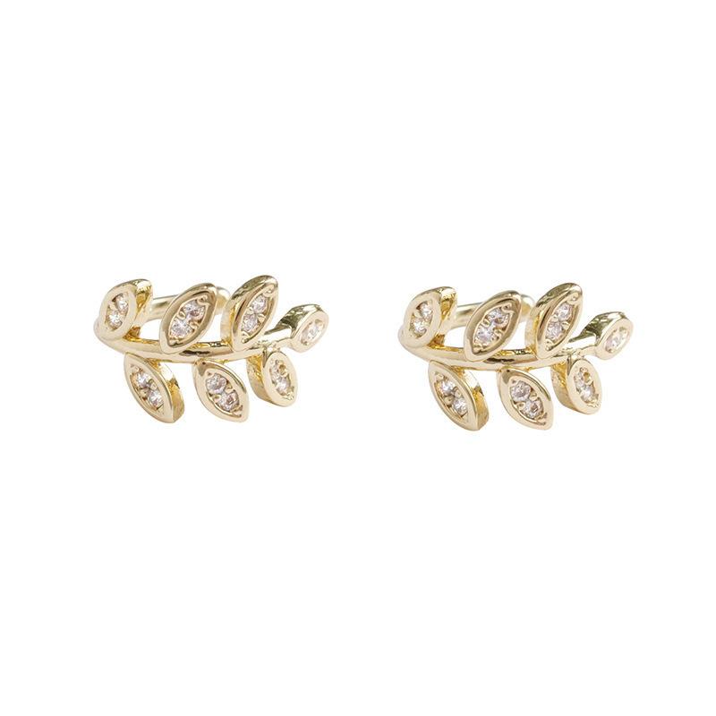 1Pcs Cute Metal Leaf Earcuff Clips On Earring for Women Girls No Fake Piercing Cartilage Earrings Ear Ring Without Hole
