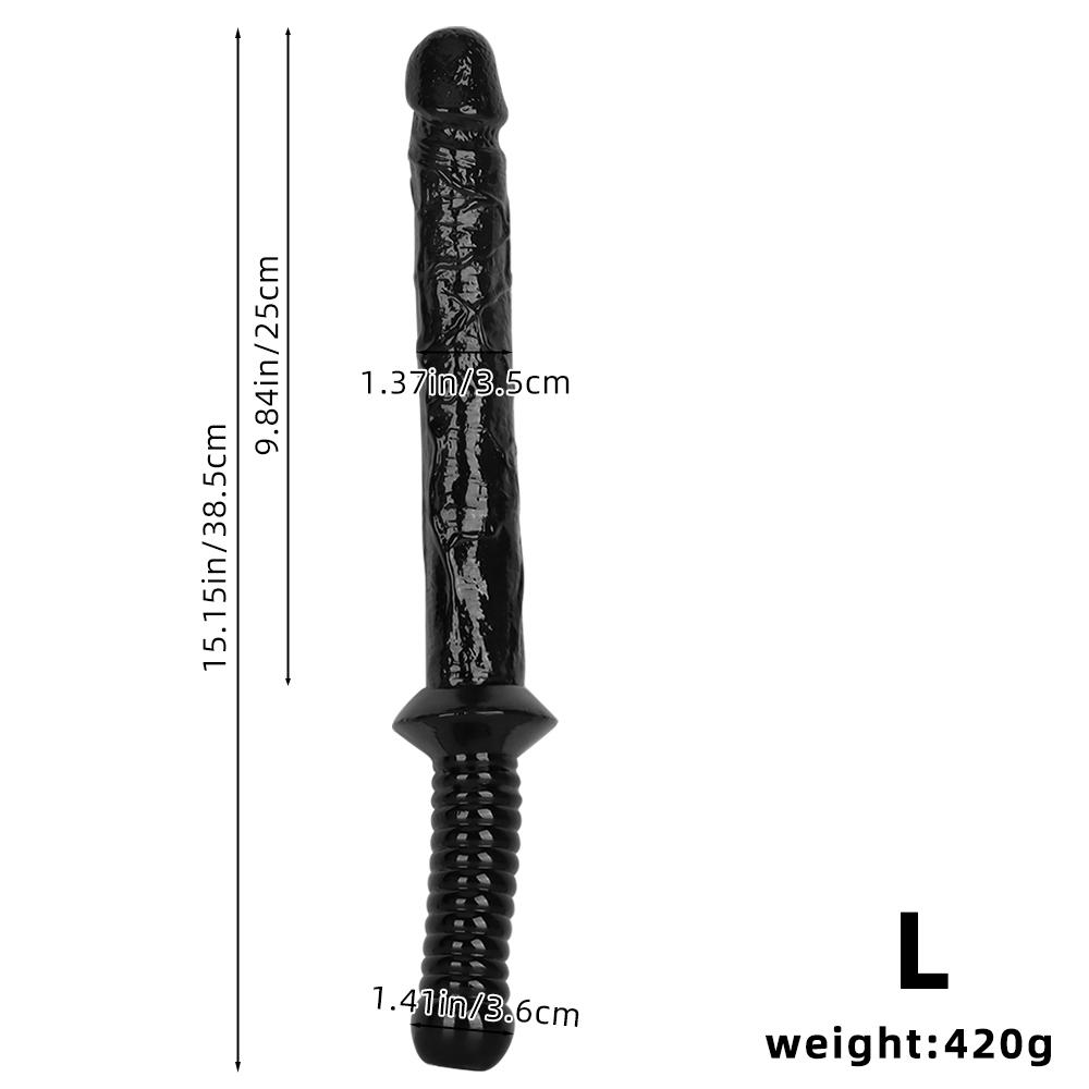 Черный ПВХ ручка дилдо мастурбатор анальная пробка фистинг секс игрушка большой член ремень на член лесбиянка БДСМ