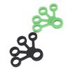 2pcs Silicone Finger Stretcher Portable Elastic Hand Resistance Bands Strengthener 11LB (Dark Green