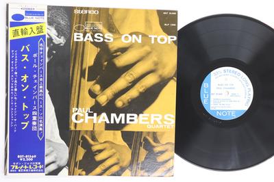 Виниловая пластинка PAUL CHAMBERS - Bass On Top BST81569 BLUE NOTE 1972 США Obi Джаз Б/у