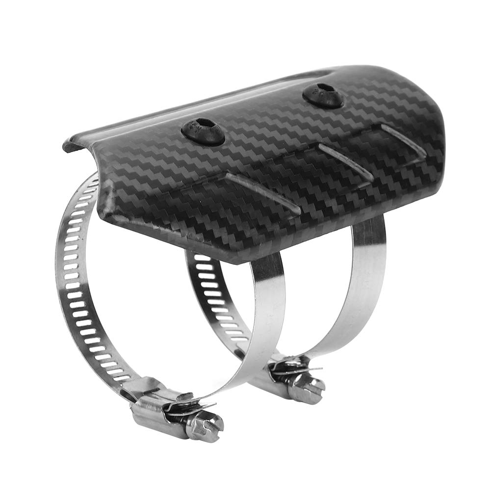 Elerose Exhaust Heat Shield Guard Cover, Dry Carbon Fiber Exhaust Mid Pipe Universal Heat Shield Kit Cover